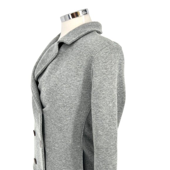 James Perse Brushed Jersey Double Breasted Blazer Gray Size Medium 2 - Picture 7 of 14